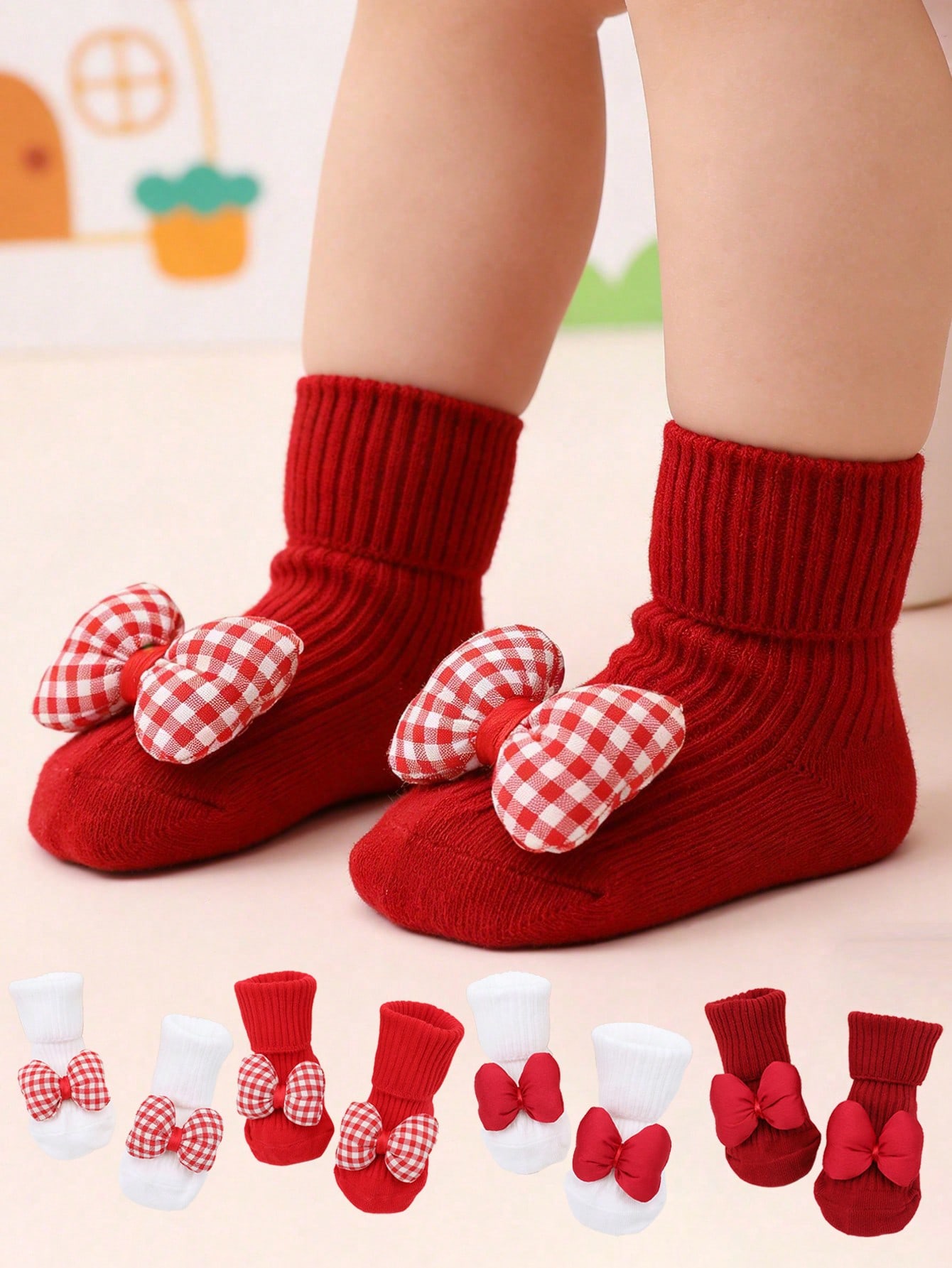 Anti Blister Sock - 4Pairs Baby Girls Crew Socks Soft