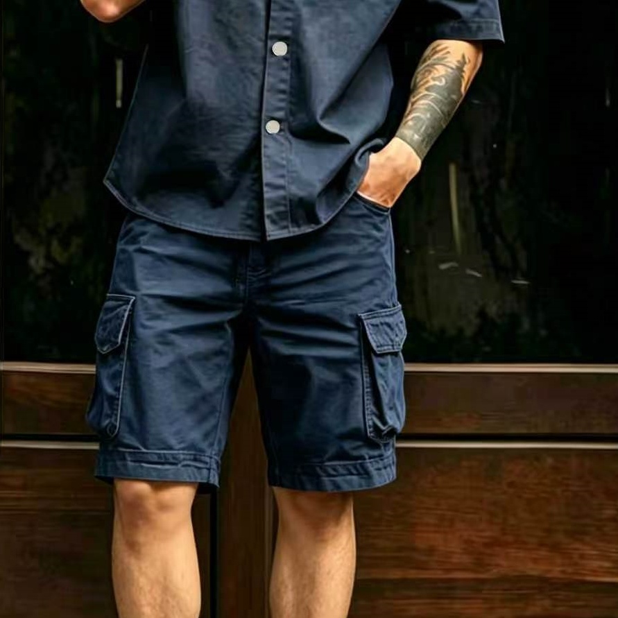 2026 New Cargo Knee Shorts Men - Running Gear Men ulasan dan harga