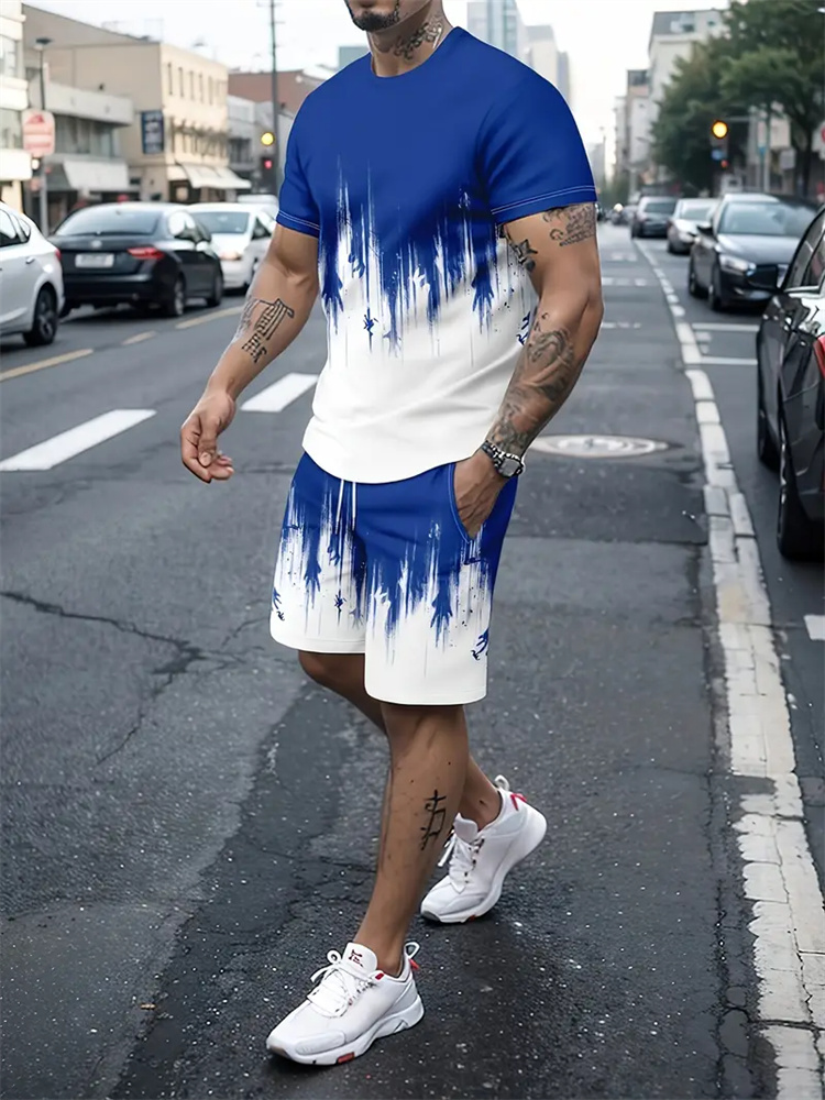 Men Women Gradient Texture T-s - Running Gear Men ulasan dan harga