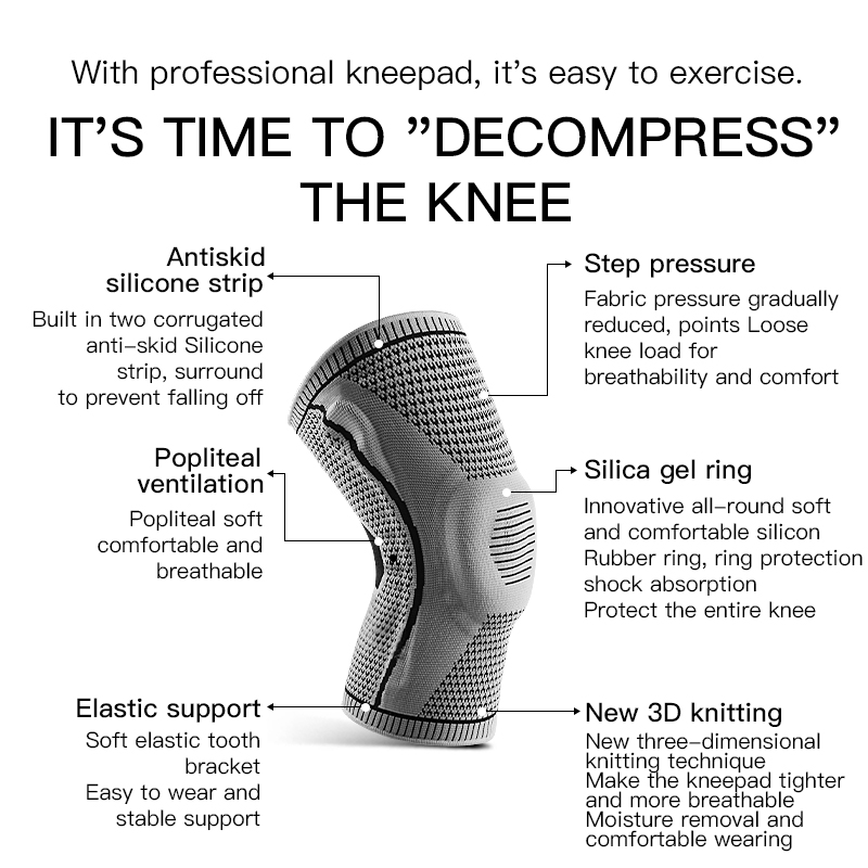 Elastic Silicone Knee Brace N - Running Gear Knee ulasan dan harga