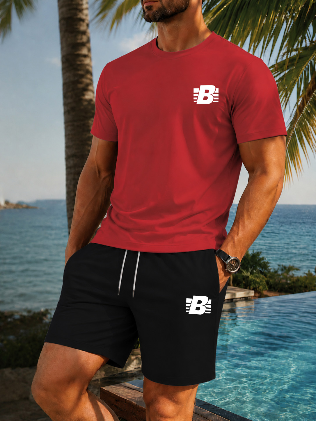 Men's 2-Piece Tracksuit Casual - Running Gear Men ulasan dan harga