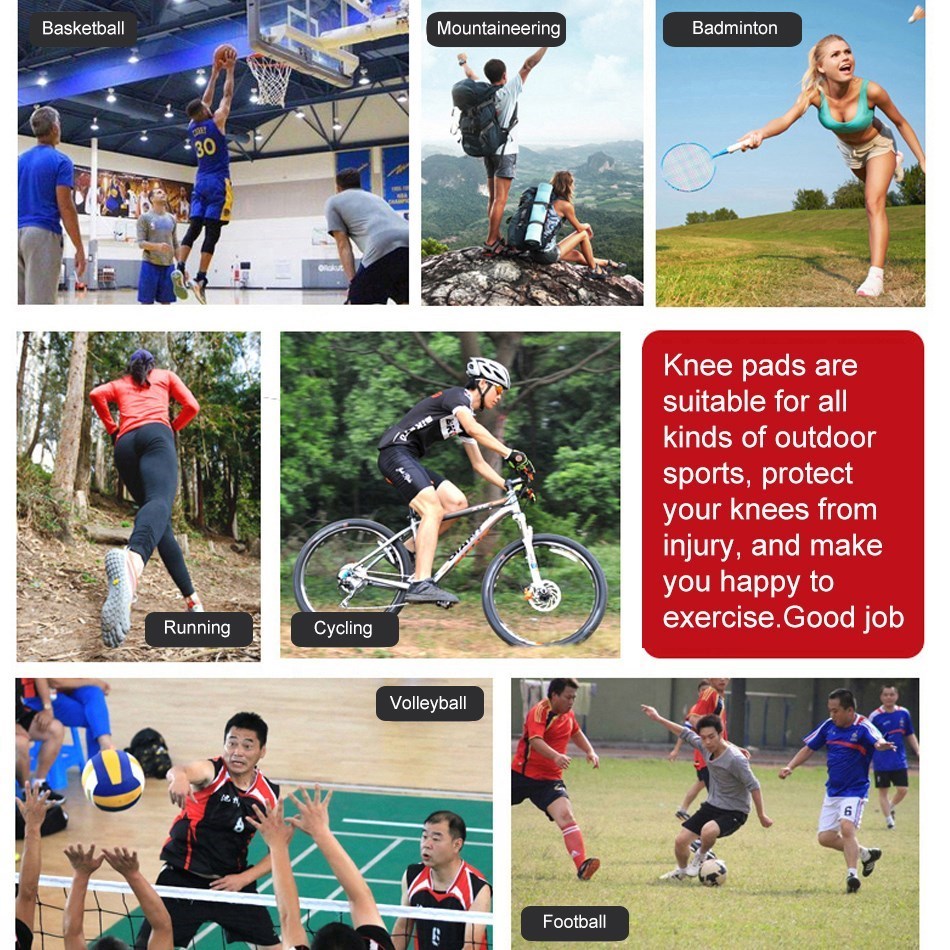 WOSWEIR-1 PC Elastic Knee Pads - Running Gear Knee ulasan dan harga